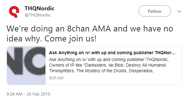 THQ Nordic made a big PR failure with this campaign.