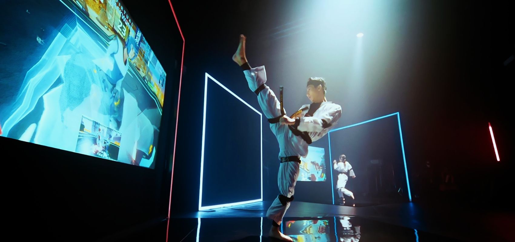 Virtual Taekwondo combines full-body motion-tracking and video games to create the next Olympic-level sport
