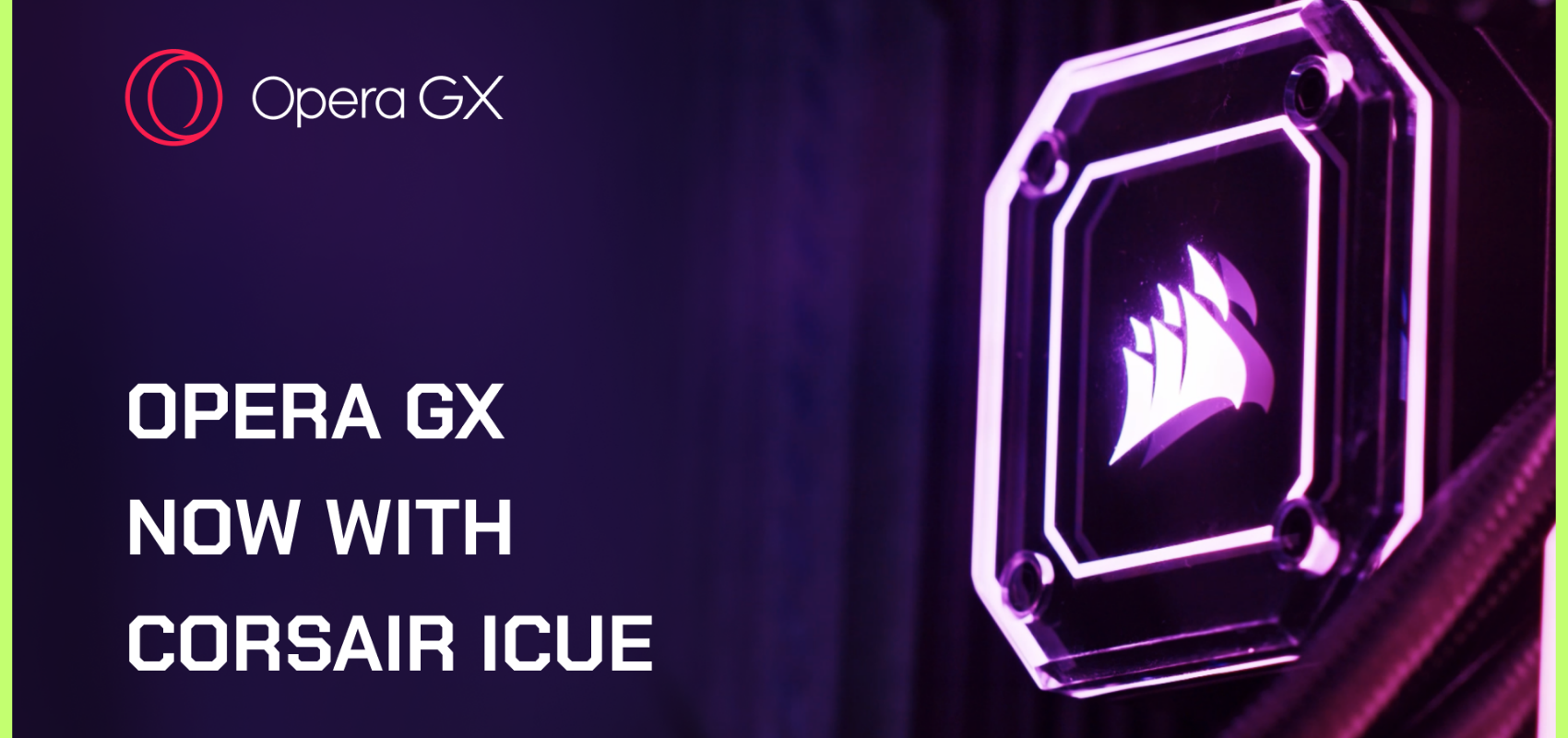 Opera GX integrates CORSAIR iCUE to give a splash of color to gamers’ browsing