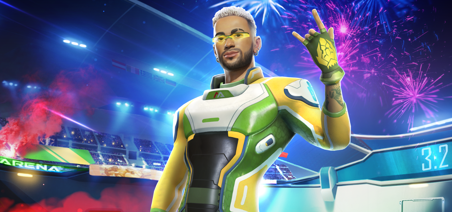 A new MVP Neymar Jr. Pilot has been released for a limited time in Mech Arena to celebrate the festival of football this winter